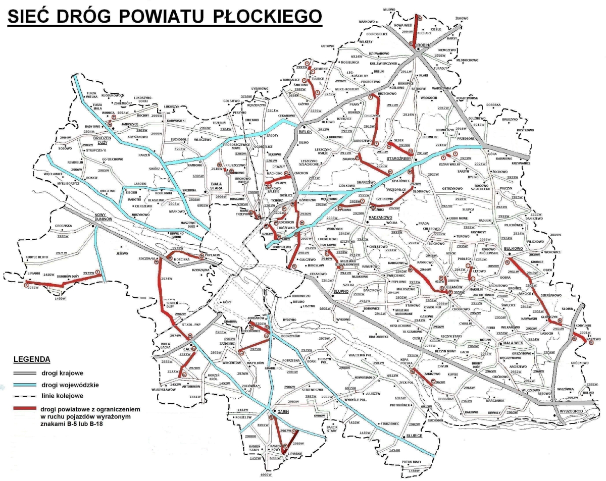 Sieć Dróg Powiatu Płockiego